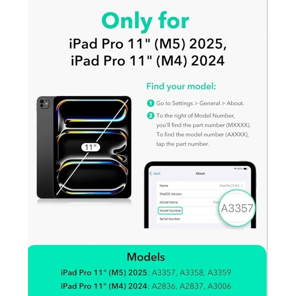 iPad Pro 11 Inch Case (M5/M4) 2025/2024 Rotating Case Removable Blue 9 Angle